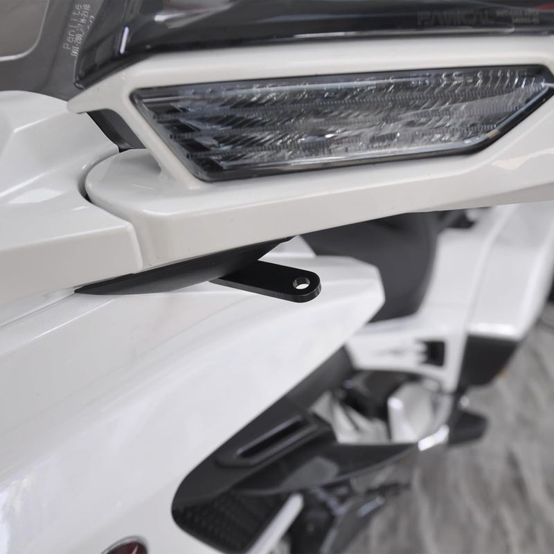 PANICAL Motorcycle for Honda Goldwing Accessories GL1800 F6B 2018-2026 Inverted Mirror Extension Bracket 8mm Hole can be Used to Install Fog Lights Ball Head Cameras Brackets (Black) - Image 4